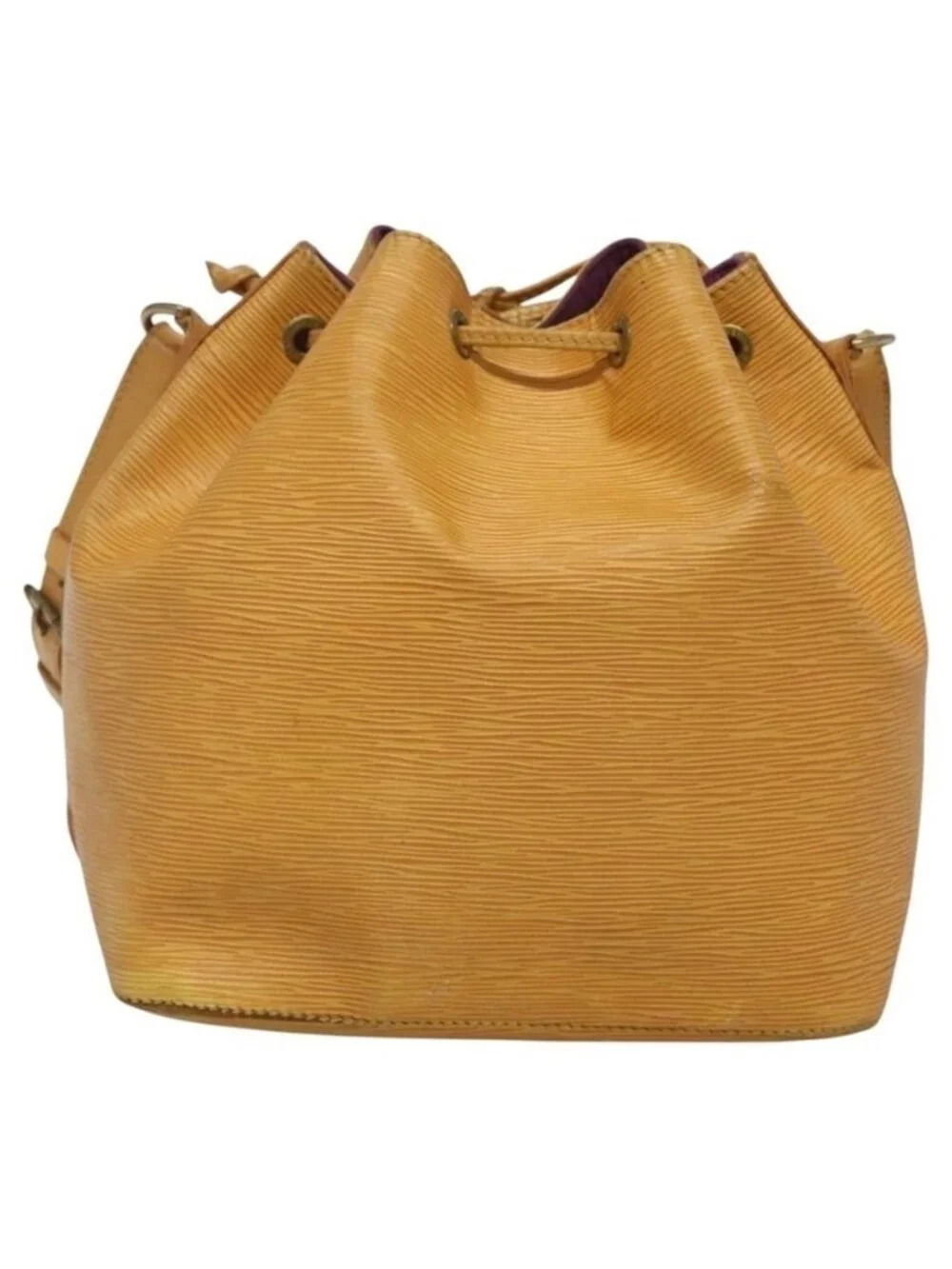 Authentic LOUIS VUITTON Epi Petit Noe Shoulder Bag Yellow M44109 LV